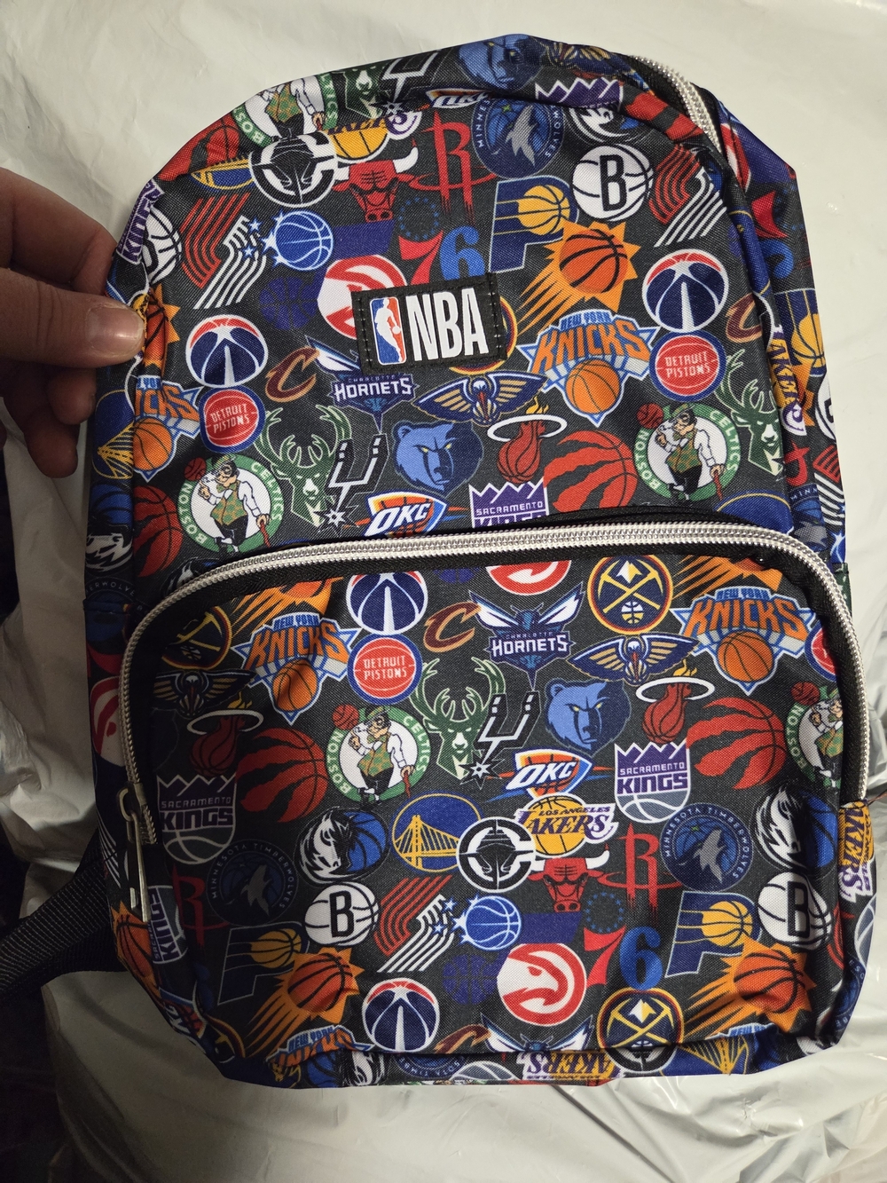 NBA Kids Black Multi-Color Team Logos Backpack